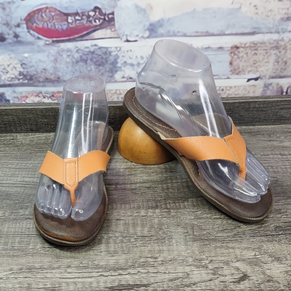Italian Made Leather Thong Sandals